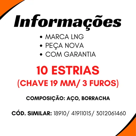 Catraca 10 Est. Chave 19mm Carretas