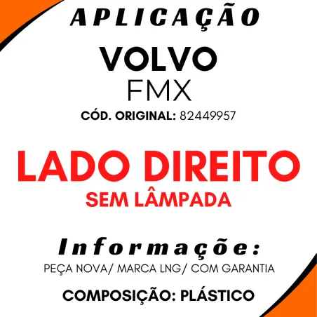 Lanterna Seta Dir. Volvo Fmx