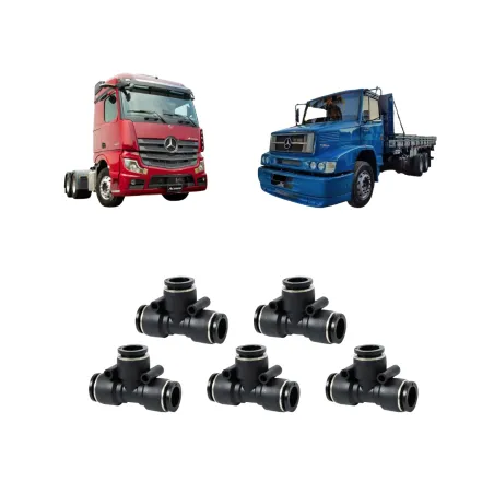 Kit 5 Tee Engate Rápido Mercedes Diversas Tee Plastico 6 Mm