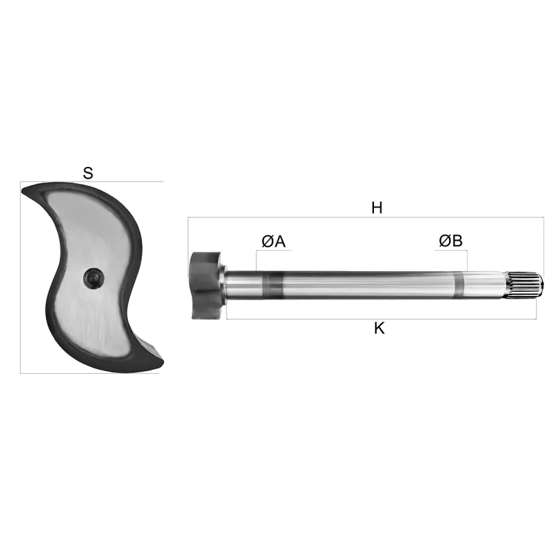 Eixo Expansores S Freio Ar Esq. Tras. Mbb 1414/ 1516/ 1518/ 1620