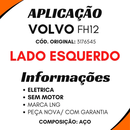 Máquina De Vidro Eletr. Esq. (S/Motor) Volvo Fh 12