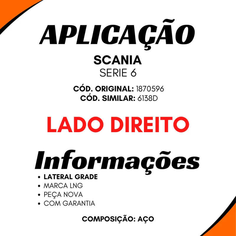 Tela Lateral Grade Dir.Scania Série 6 1870596