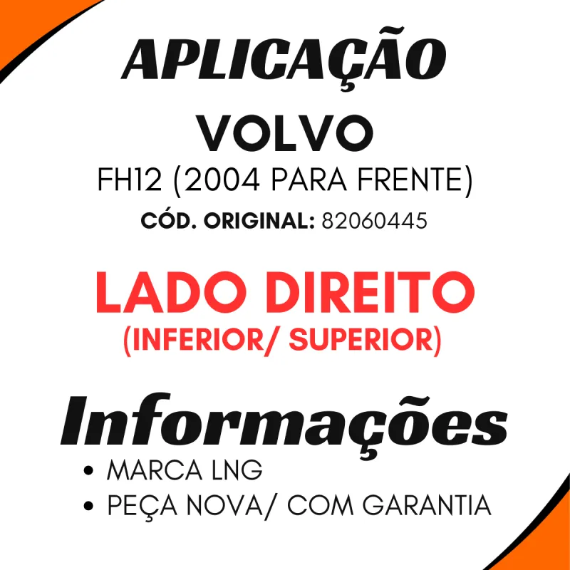 Dobradiça Grade Frontal Fh12 (2004...) Dir. Inferior/ Superior