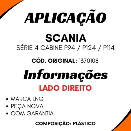 Acabamento Defletor Dir. Série 4/ P94/ P114/ P124