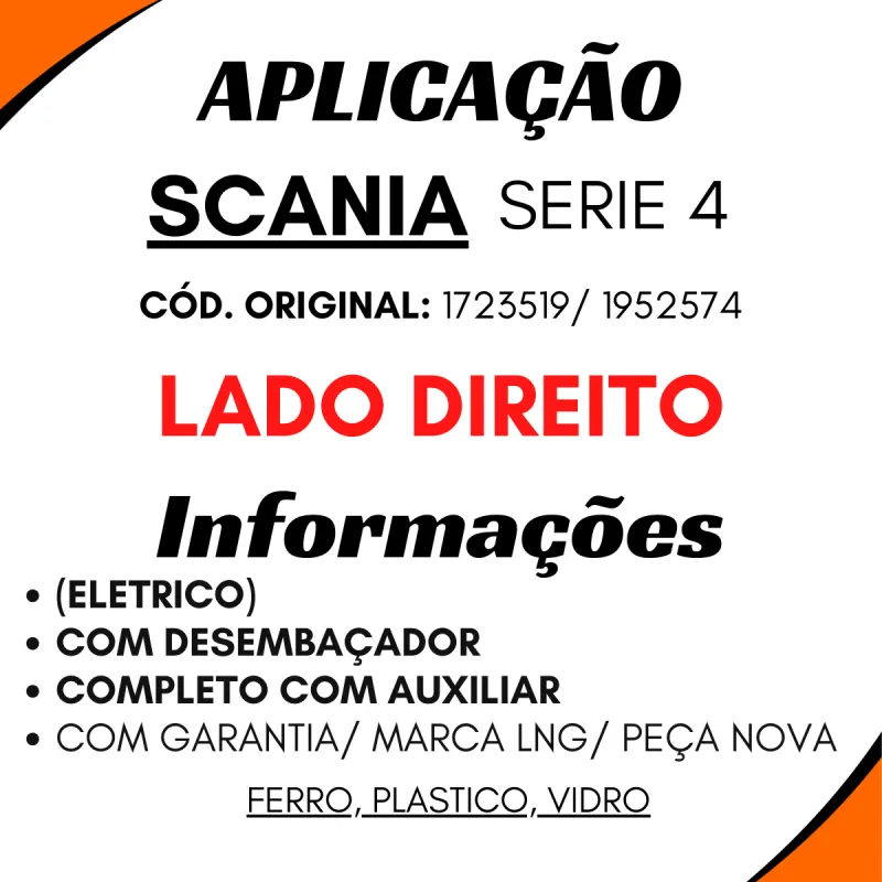 Espelho Retrov. Dir. Eletr. C/ Desembacador Série 4