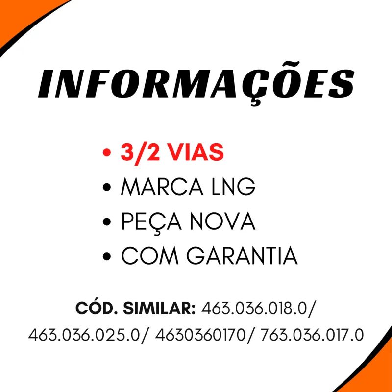 Válvula Tomada Forca Mbb 1414k/1214k/1418k/1714k/1718k 3/2 Vias