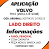 Lente Farol Dir. Volvo Fh12 (2004 A 2008)