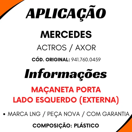 Macaneta Porta Externa Esq. Axor/ Actros