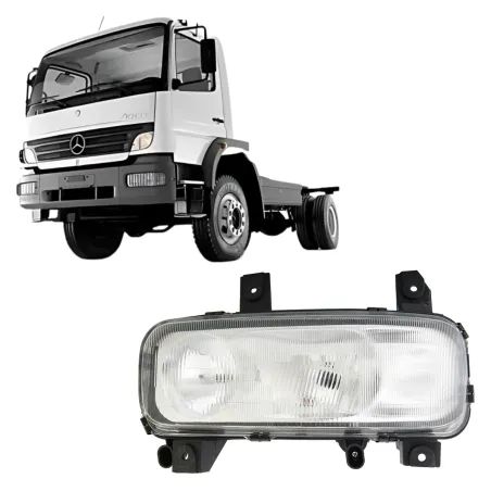 Farol Principal Esq. Lente Raiada Atego (2004a2010)