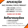 Válvula Sensivel A Carga Todos Mercedes C/Alavanca - Saída 16 E 22