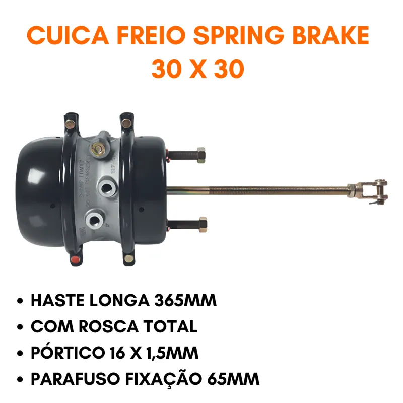 Cuica Freio Spring Brake 30x30 Parafuso 65mm Portico 16mm