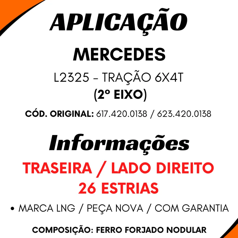 Catraca Freio Autom.Tras. Dir. (26 Estrias) Mercedes 2325
