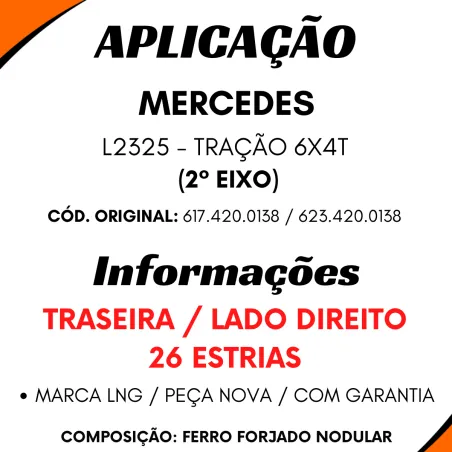 Catraca Freio Autom.Tras. Dir. (26 Estrias) Mercedes 2325