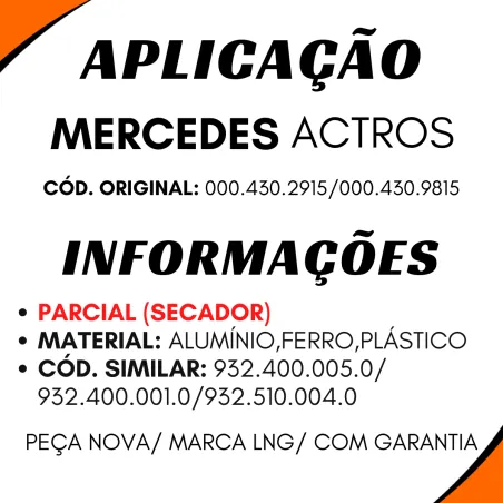 Válvula Apu Mercedes Actros Parcial (Secador)