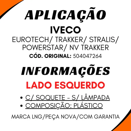 Lanterna Quebra-Sol Esq. Stralis/ Eurotech/ Trakker/ Novo Trakker/