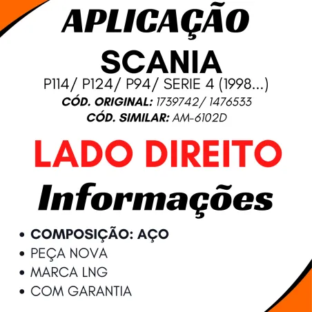 Porta Cabine Dir.Scnia Série4 P94/ P114/ P124/ (1998...)
