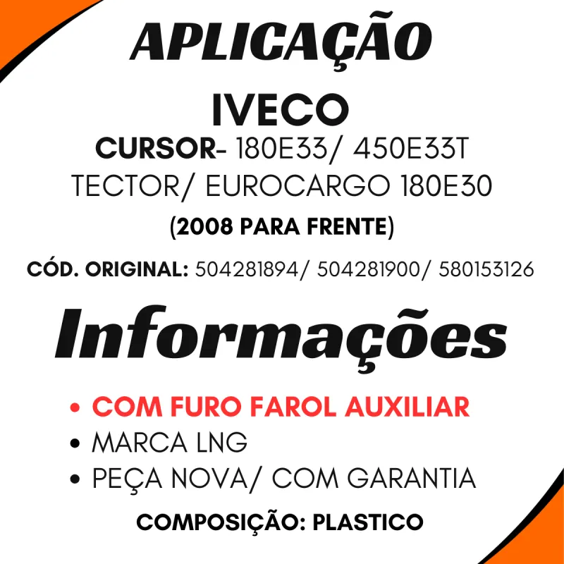 Parachoque Diant. Com Furo Iveco Cursor