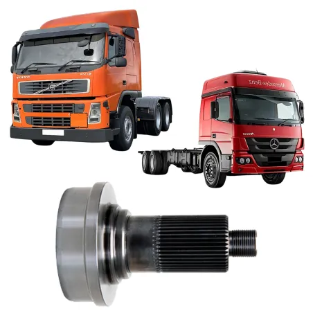 Ponteira Cardan (C/Rosca) Mbb/ Iveco/ Volvo 46 Estrias Rolam. 60 Mm