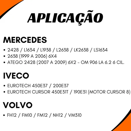 Ponteira Cardan (C/Rosca) Mbb/ Iveco/ Volvo 46 Estrias Rolam. 60 Mm