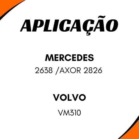 Capa Protetora Pontuva Cardan Volvo Vm310/ Mbb Axor 2826- 160mm