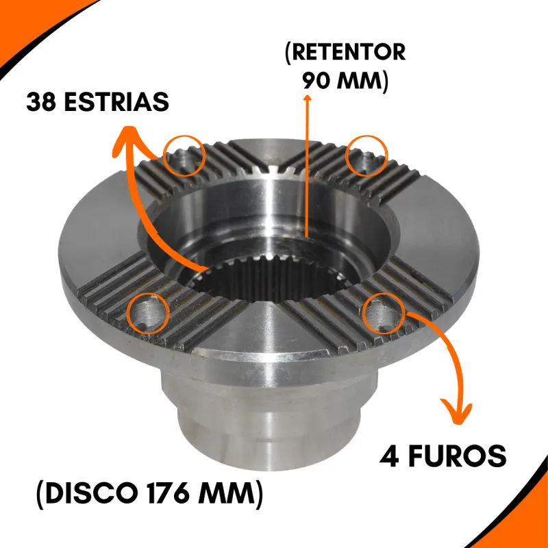 Flange Câmbio Mercedes 1630/ 1938/ 2635/ 2638