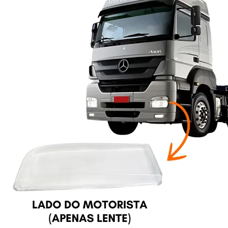 Lente Farol Mercedes Axor Lado Esquerdo
