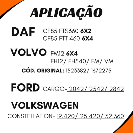 Lange Diferencial Volvo 6x4 Fm12/ Fh12 4 Furos 21 Estrias Ret. 90 Mm