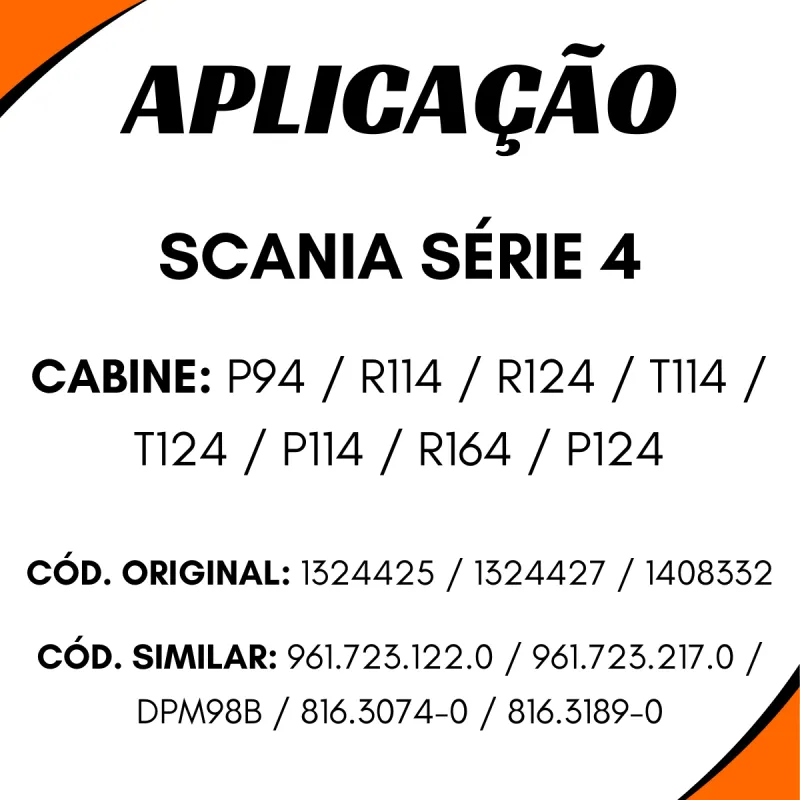 Válvula Freio Mão Série 4/ P94/ P114/ P124/ R114/ R124/ T114/ T124
