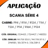 Válvula Freio Mão Série 4/ P94/ P114/ P124/ R114/ R124/ T114/ T124