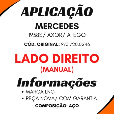 Máquina De Vidro Dir. Manual Mbb 1938s/ Axor/ Atego