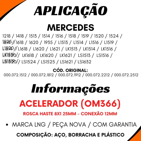 Cilindro Acionamento Mbb 1618/ 1218/ 1418/ Ls1632