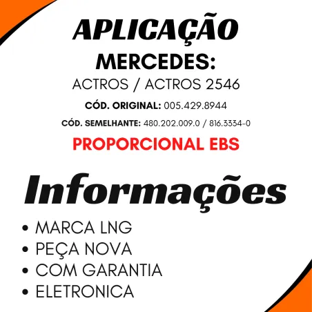Válvula Relê Mbb Actros 005.429.8944
