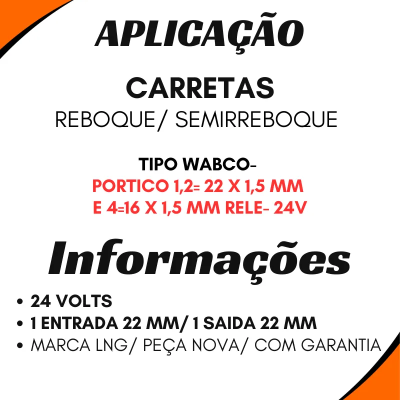 Válvula Moduladora Abs Carretas, Reboque, Semirreboque