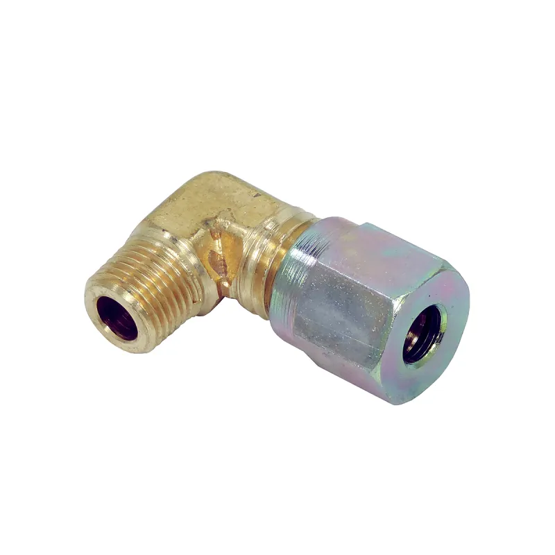 Kit 5 Cotovelos Emenda Tubo Nylon Mbb Macho 8 Mm X 1/4 Npt