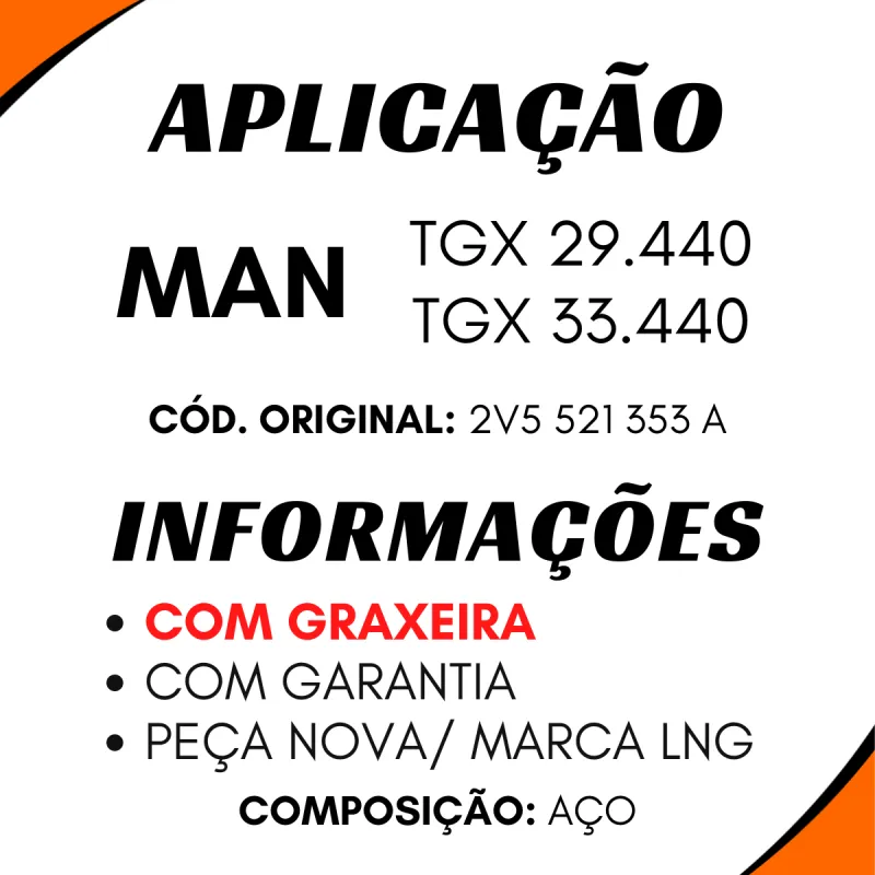 Cruzeta Volkswagen Man Tgx 29.440/ Man Tgx 33.440 2v5 521 353 A