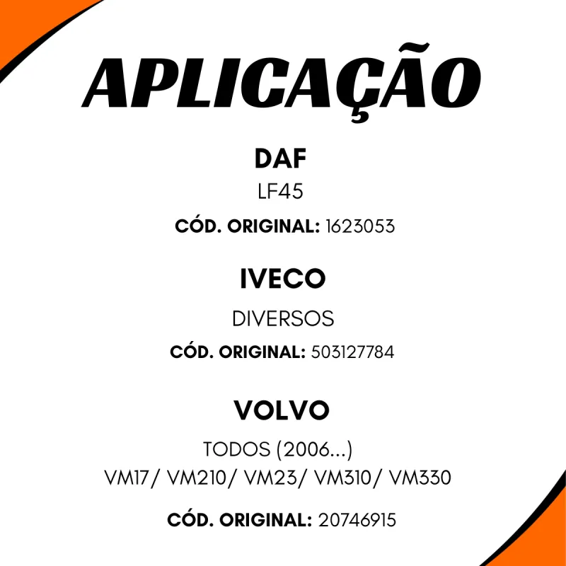 Cilindro Embreagem Volvo 20746915/ Daf 1623053/ Iveco 503127784