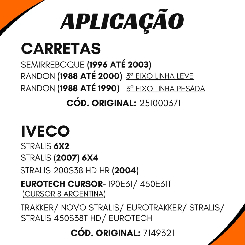 Eixo Expansores S Freio Ar Dir. Stralis/ Eurotech/ Eurotrakker/