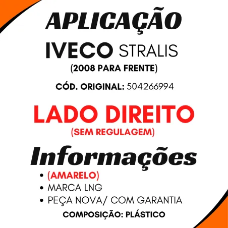 Interruptor Vidro Dir. Stralis (2008...) Dir. (S/Regulagem) (Amarelo)