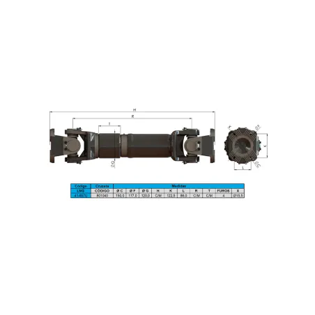 Cardan Completo Entre Eixo Iveco Eurotrakker 3500313861