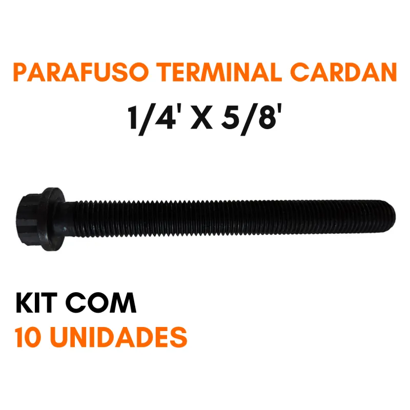 Kit 10 Parafusos Terminal Cardan Ford/ Gm Aplic. Cruzeta Cz-119 1/4 X