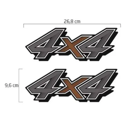 Par Adesivos Lateral 4x4 Hilux 2021 Modelo Original