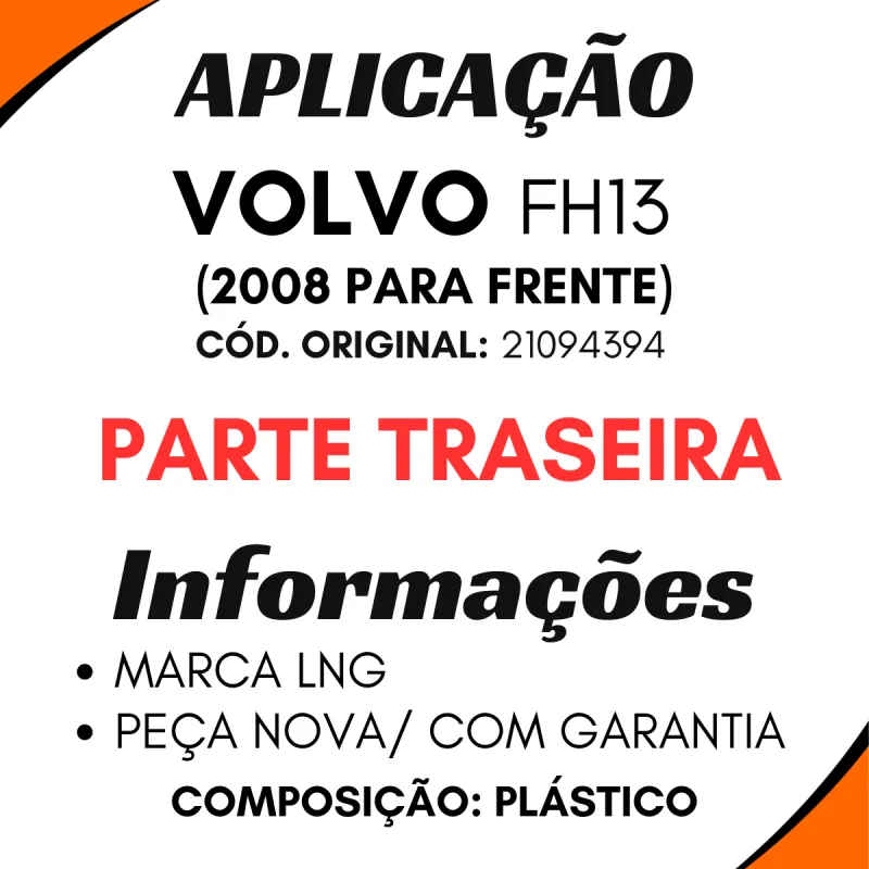 Paralama Traseiro Volvo Fh13 (2008...) Parte Tras.